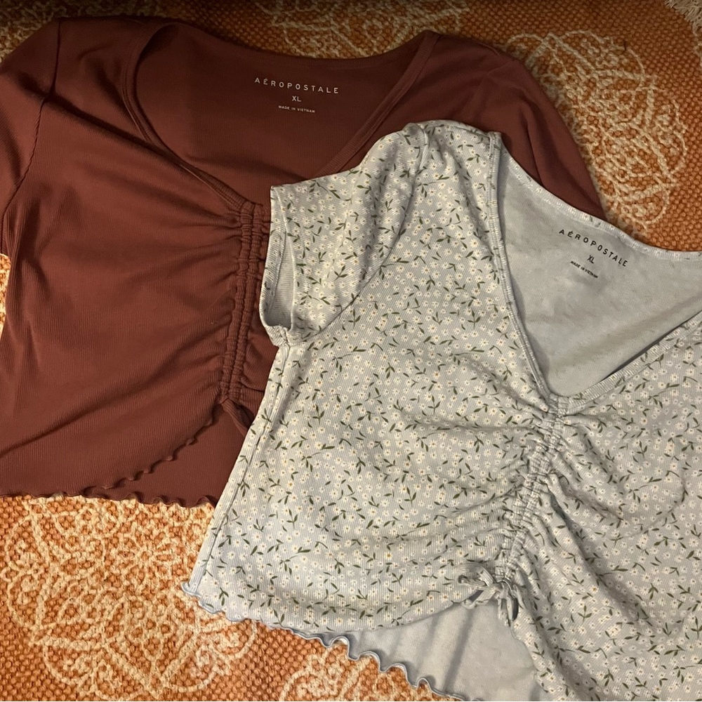2 pc. cropped tie t-shirts